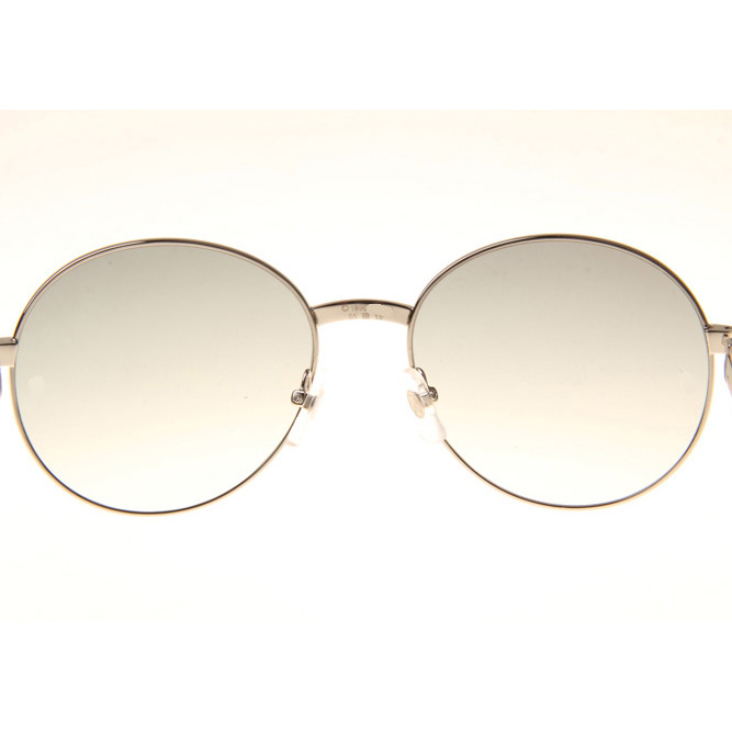 Cartier CT1990-0692 Gold Stainless Steel Sunglasses In Silver Grey - DopestKickz