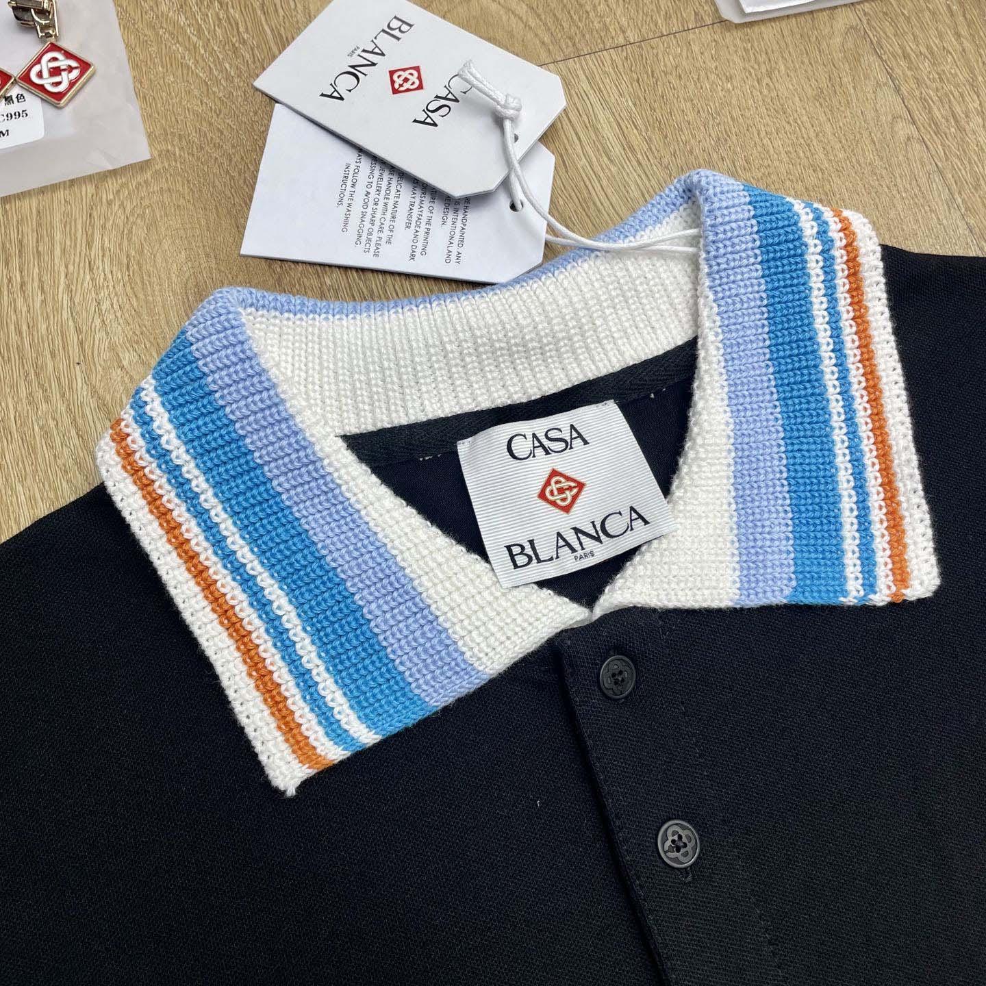 Casablanca Organic-cotton Polo Shirt   c1051 - DopestKickz