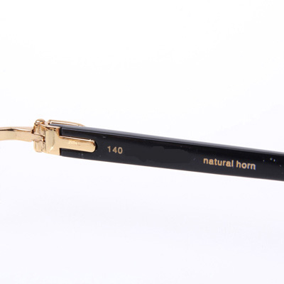 Cartier CT_3524012 Black Buffalo Eyeglasses In Gold - DopestKickz
