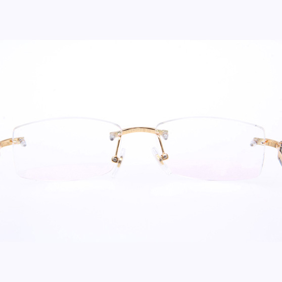 Cartier CT_3524012 Black Buffalo Eyeglasses In Gold - DopestKickz