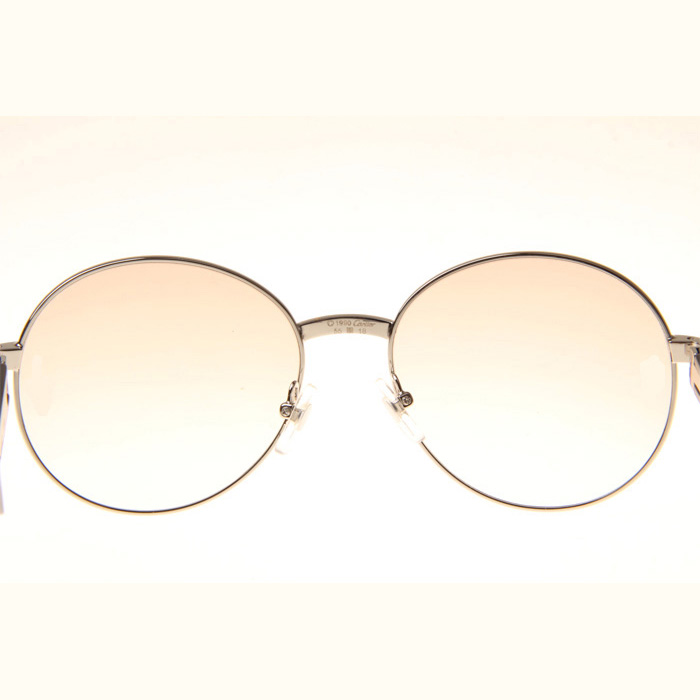 Cartier CT1990-0692 White Mix Black Buffalo Sunglasses In Silver Brown - DopestKickz