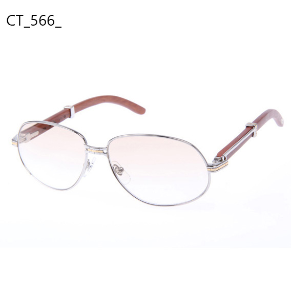 Cartier CT566 Wood Sunglasses In Silver   - DopestKickz