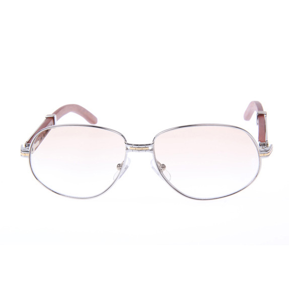 Cartier CT566 Wood Sunglasses In Silver   - DopestKickz