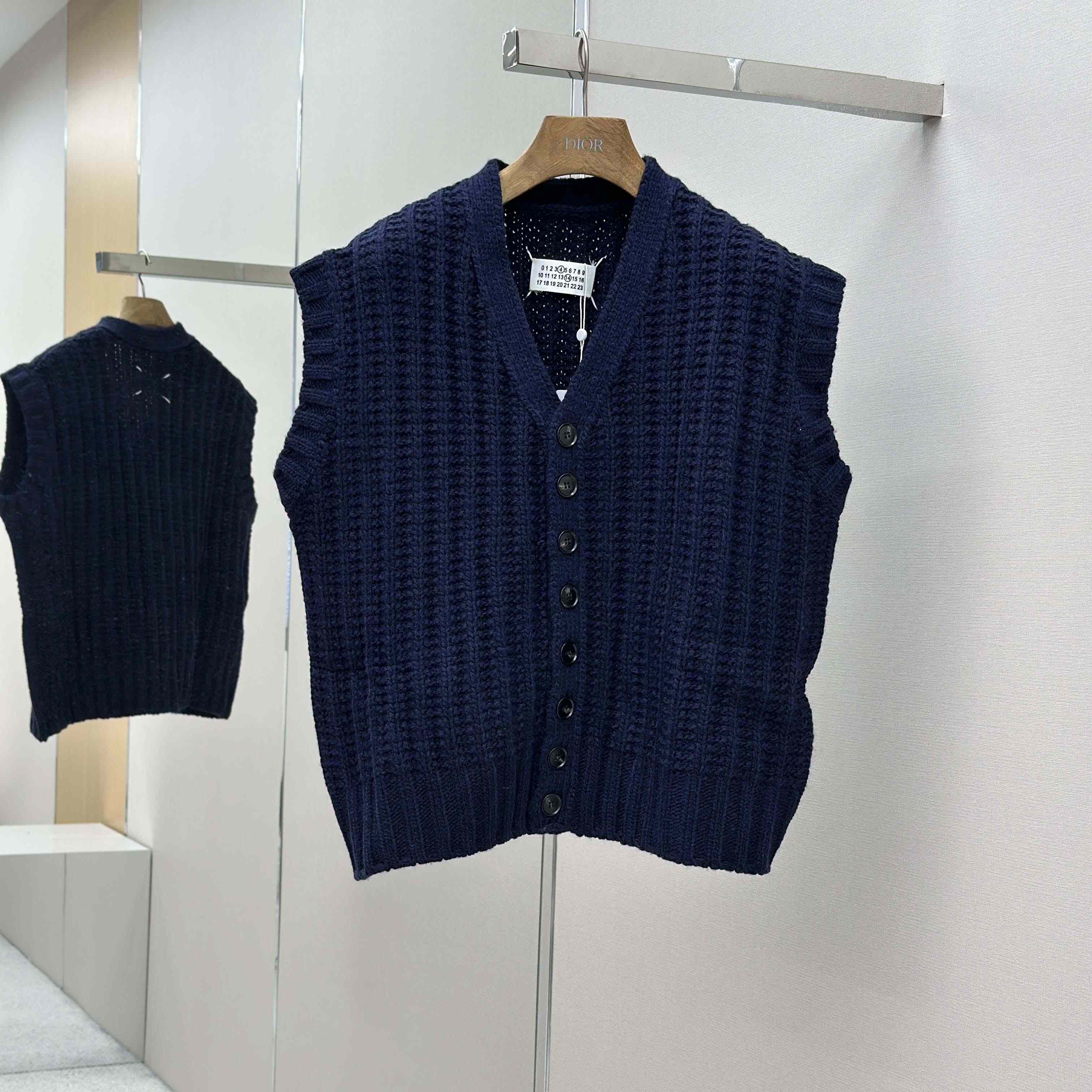 Maison Margiela Ribbed-knit Wool Vest - DopestKickz
