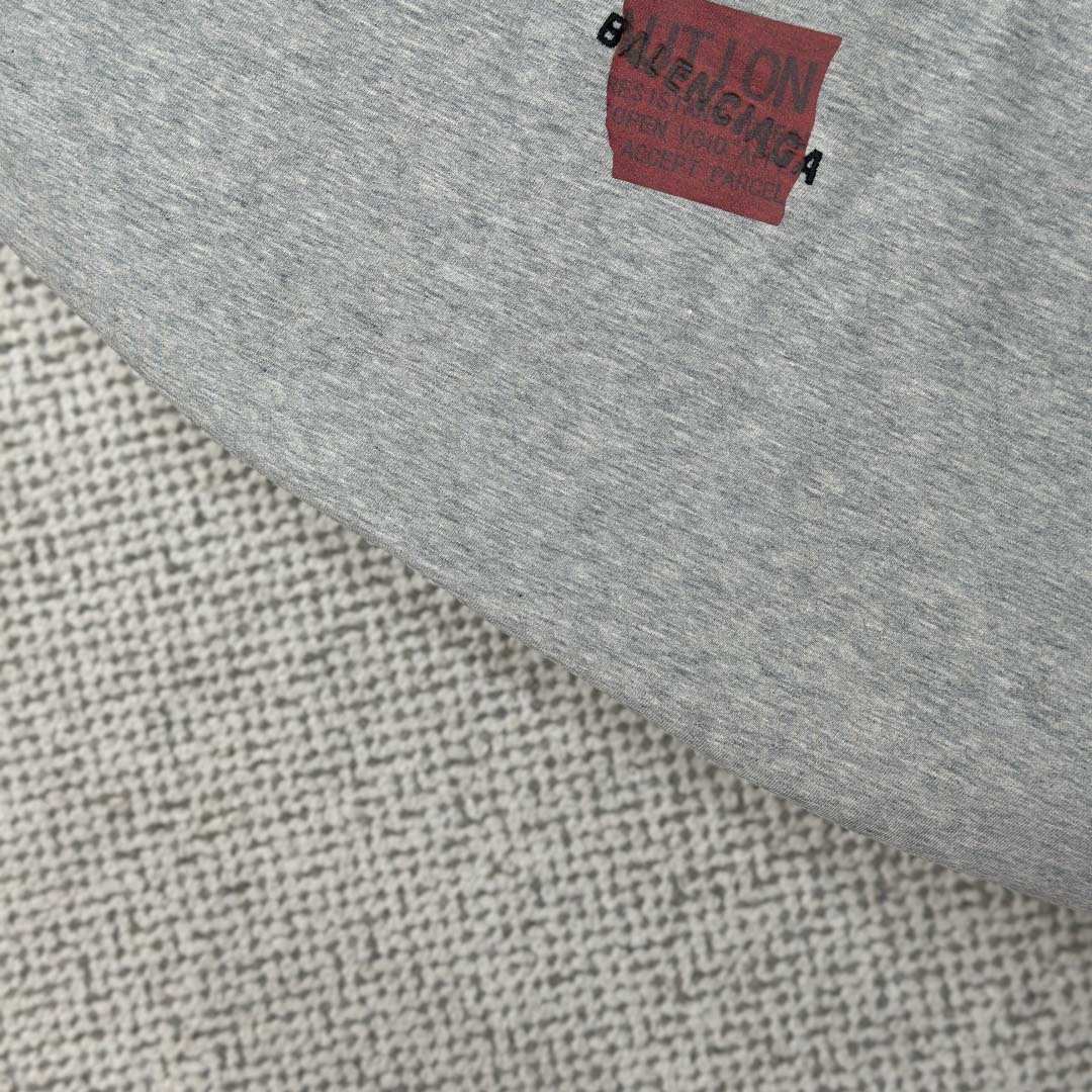 Balenciaga Taped Balenciaga Back T-Shirt Medium Fit in heather grey dry jersey - DopestKickz