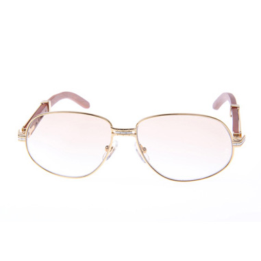 Cartier CT566 Wood Sunglasses In Gold - DopestKickz