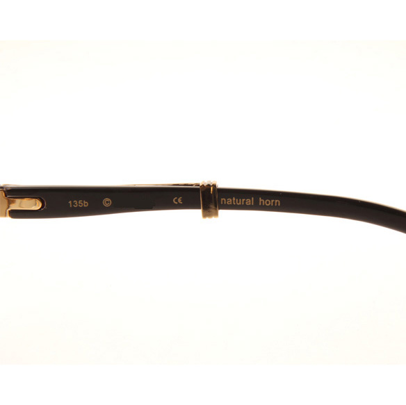 Cartier CT1990-0692 Black Buffalo Sunglasses In Gold Brown - DopestKickz