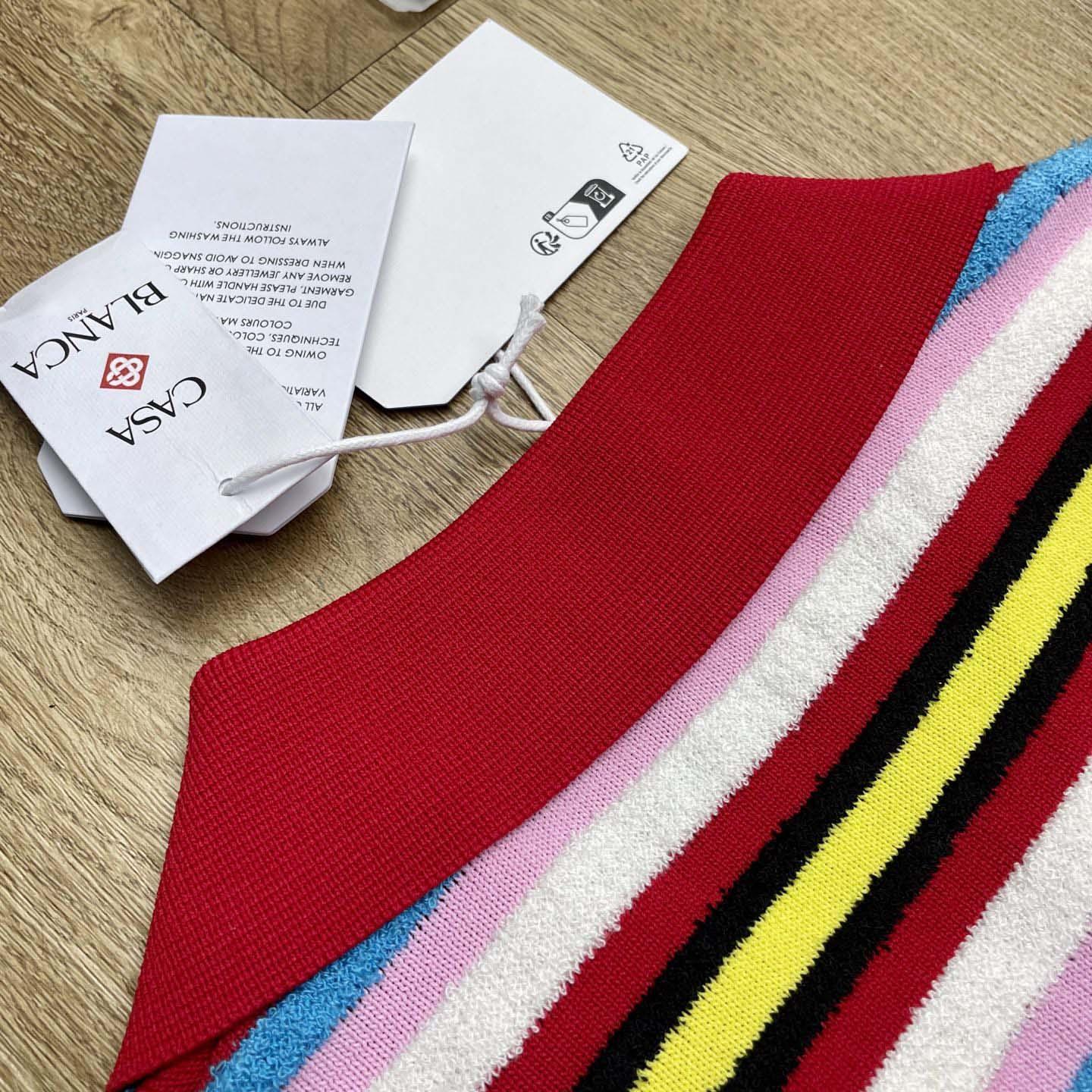 Casablanca Stripe Polo Shirt   D0097 - DopestKickz