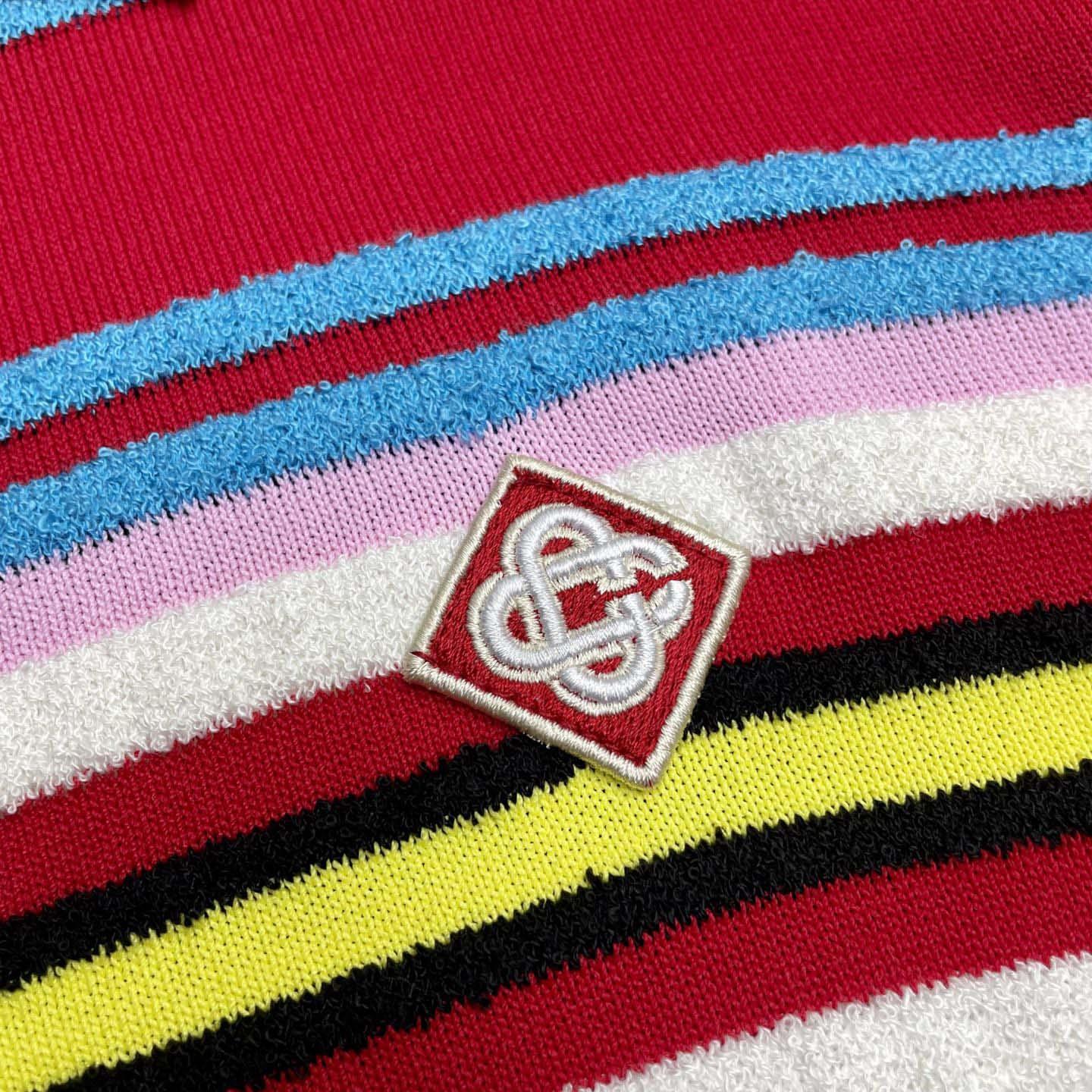 Casablanca Stripe Polo Shirt   D0097 - DopestKickz