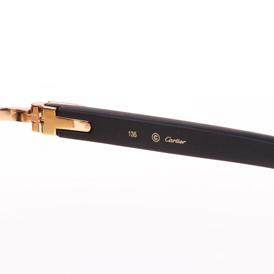 Cartier CT_3524012 Black Wood Sunglasses In Gold Brown - DopestKickz