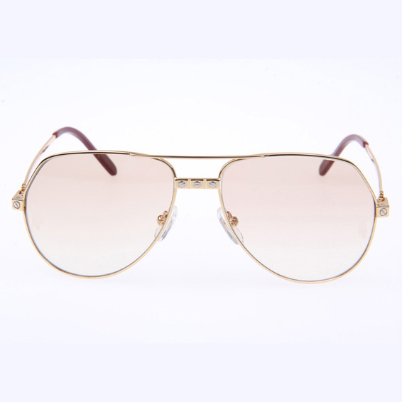 Cartier CT 1324912 Sunglasses In Gold Brown - DopestKickz