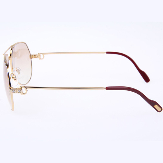 Cartier CT 1324912 Sunglasses In Gold Brown - DopestKickz