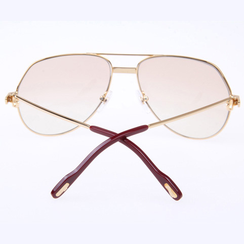Cartier CT 1324912 Sunglasses In Gold Brown - DopestKickz