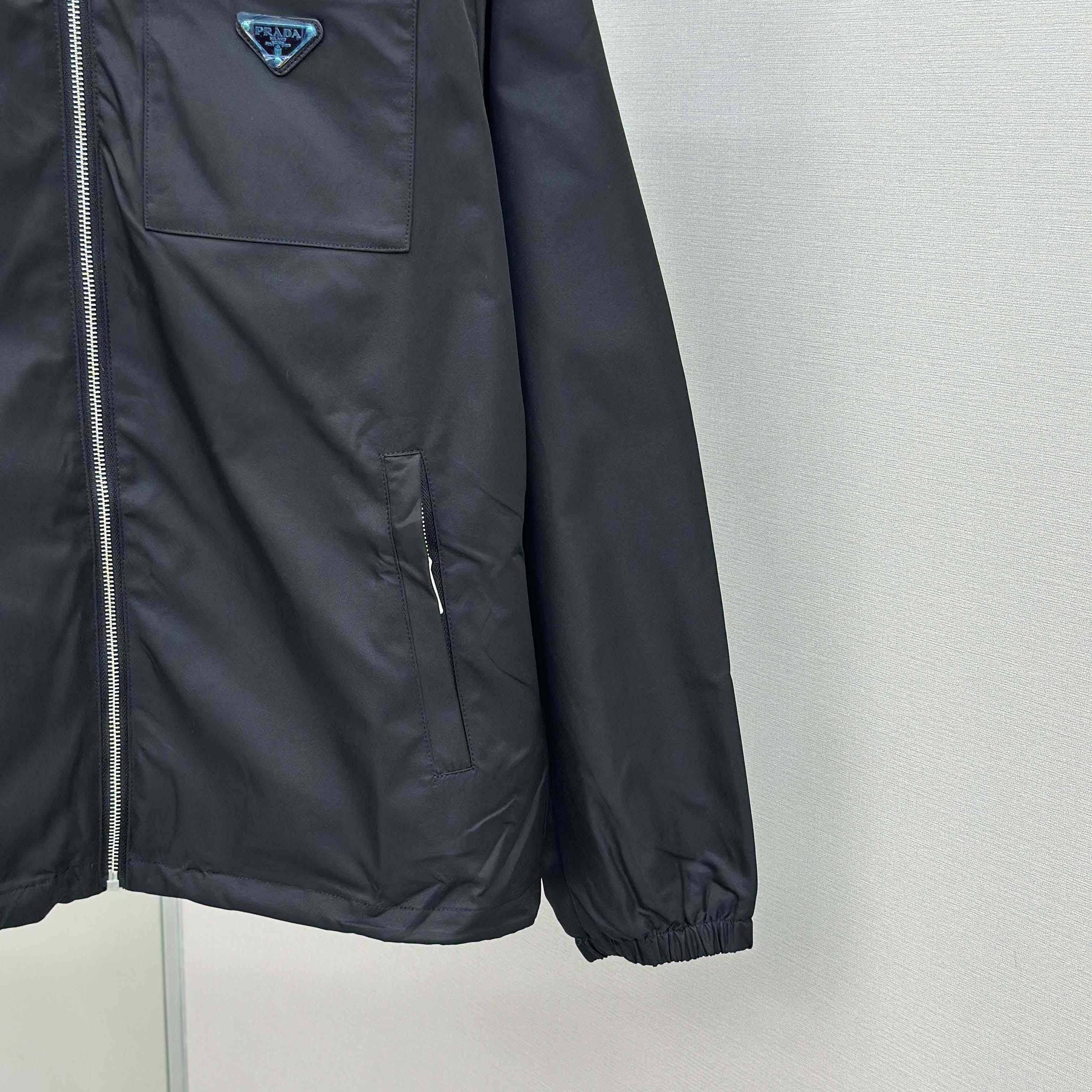 Prada Black Re-nylon Hooded Jacket - DopestKickz