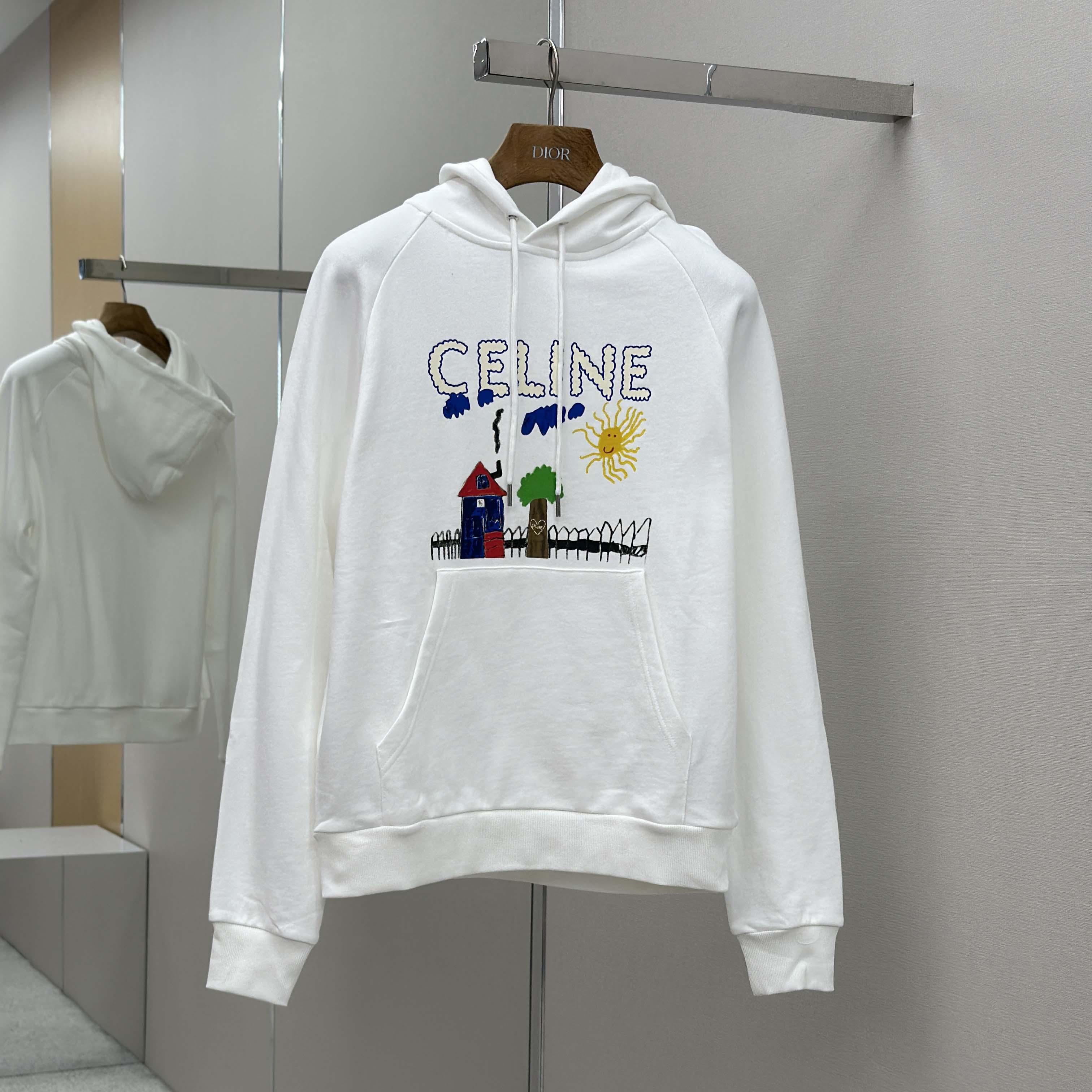 Celine 70'S Hoodie In Cotton Fleece - DopestKickz