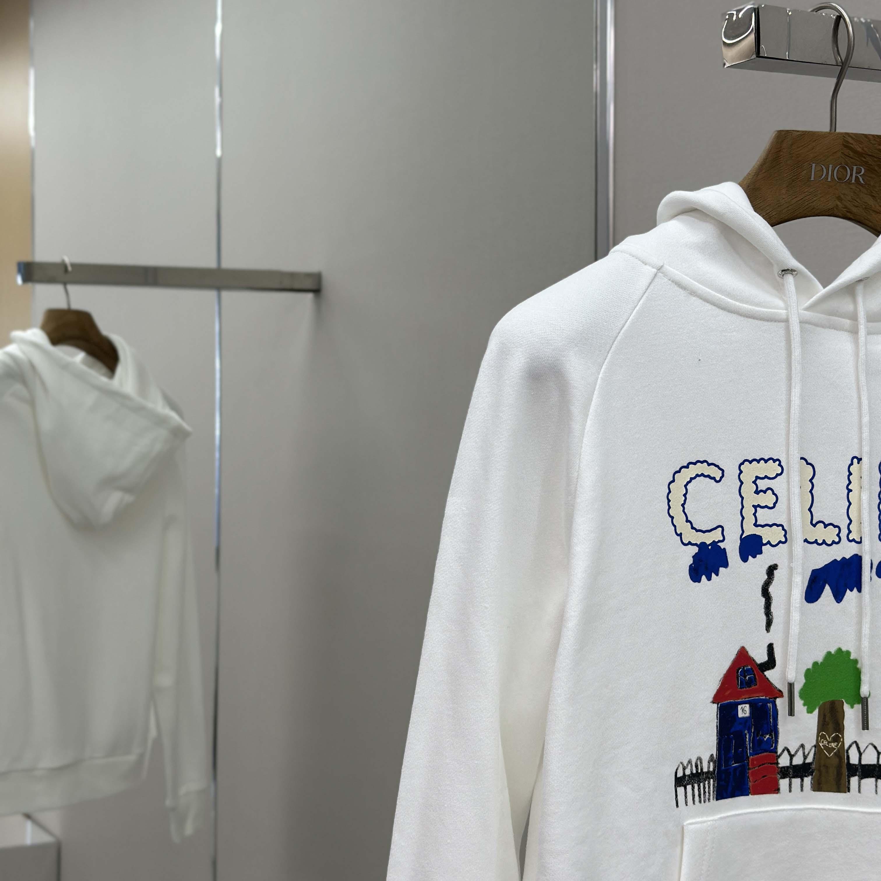 Celine 70'S Hoodie In Cotton Fleece - DopestKickz