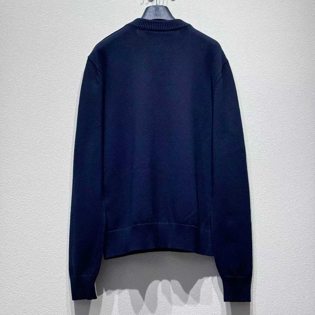 Louis Vuitton Embroidered Cotton-Blend Crewneck - Luxury Blue - DopestKickz