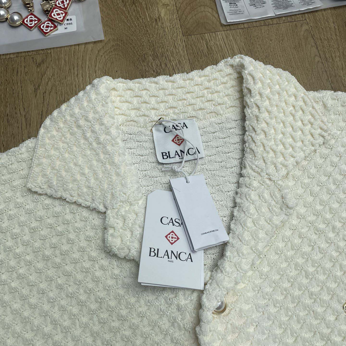 Casablanca Summer Textured-Knit Shirt   D0090 - DopestKickz