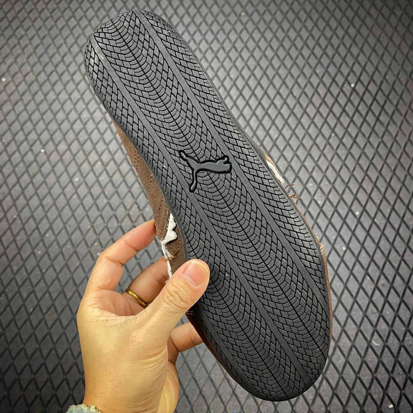 Balenciaga Speedcat Suede Balenciaga In Brown, White And Black Distressed Suede Cowskin - DopestKickz