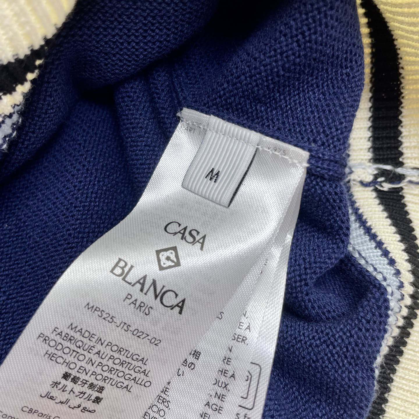 Casablanca Wool Knit Monogram Quarter-Zip Polo Shirt   D0099 - DopestKickz