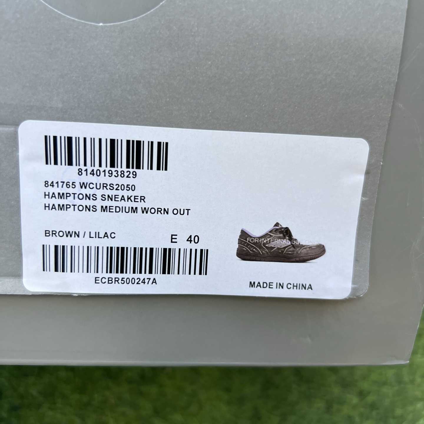 Balenciaga Hamptons Medium Worn-Out Sneaker In Brown And Lilac Cowskin And Polyester - DopestKickz