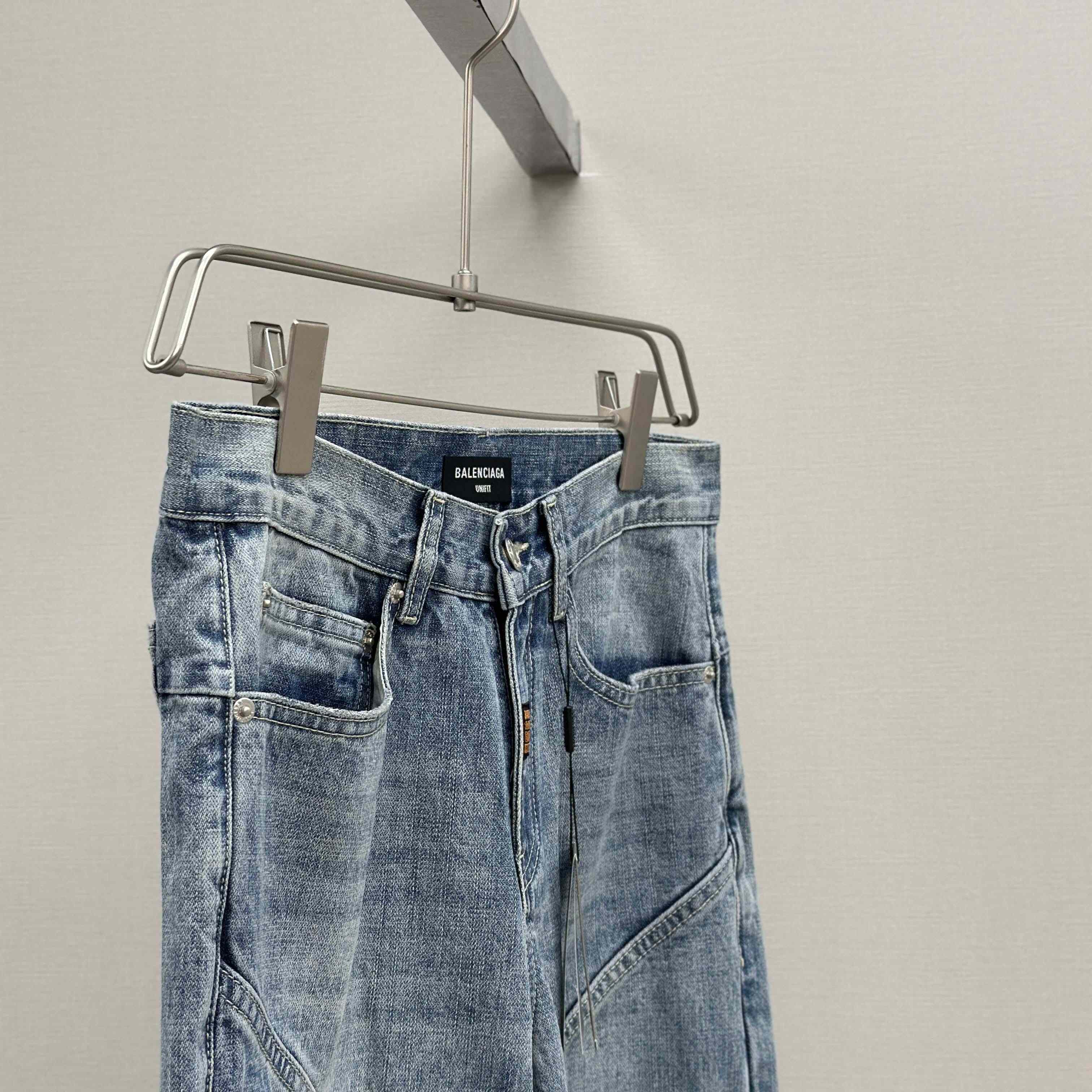 Balenciaga Fitted Low-waist Pants In Light Blue  - DopestKickz