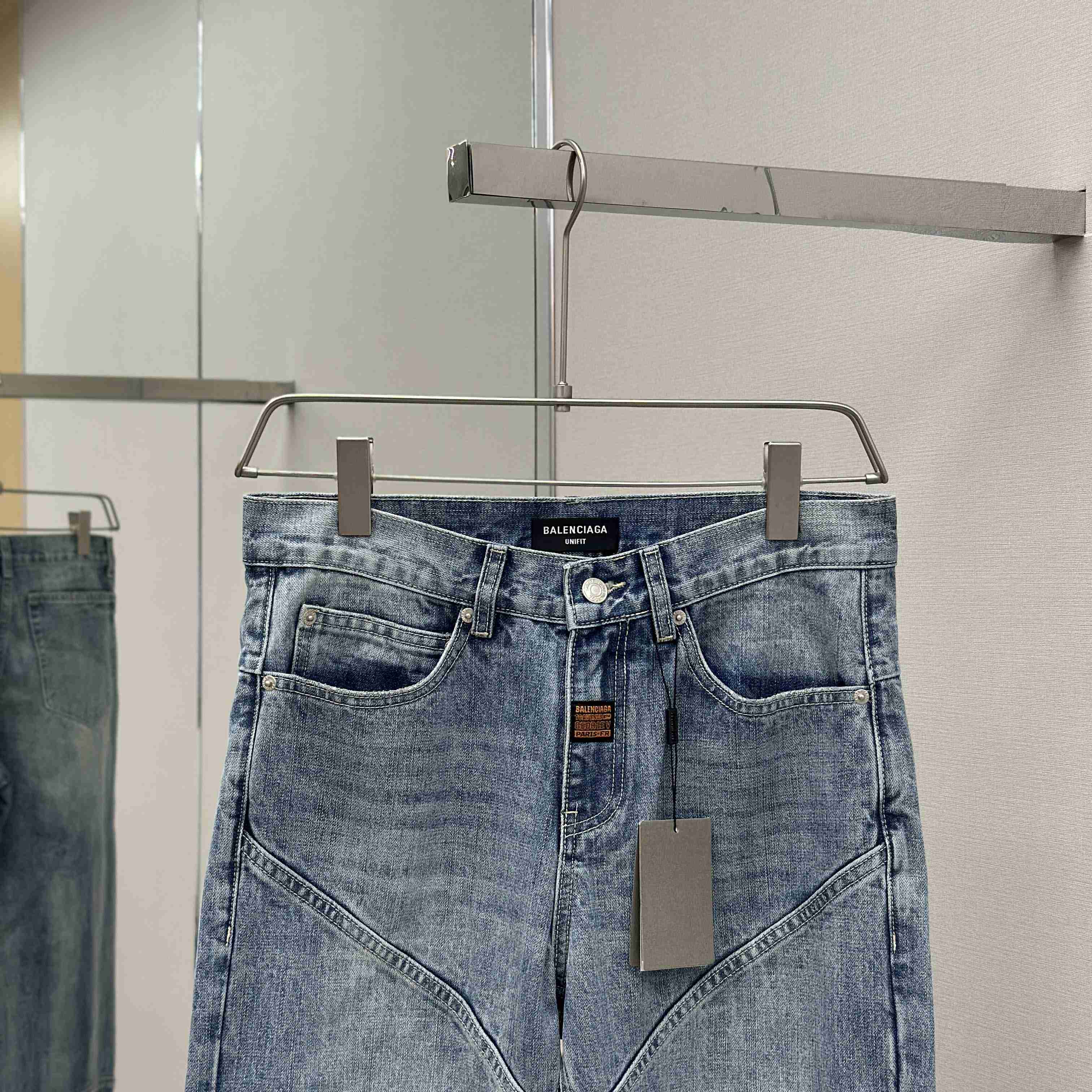 Balenciaga Fitted Low-waist Pants In Light Blue  - DopestKickz