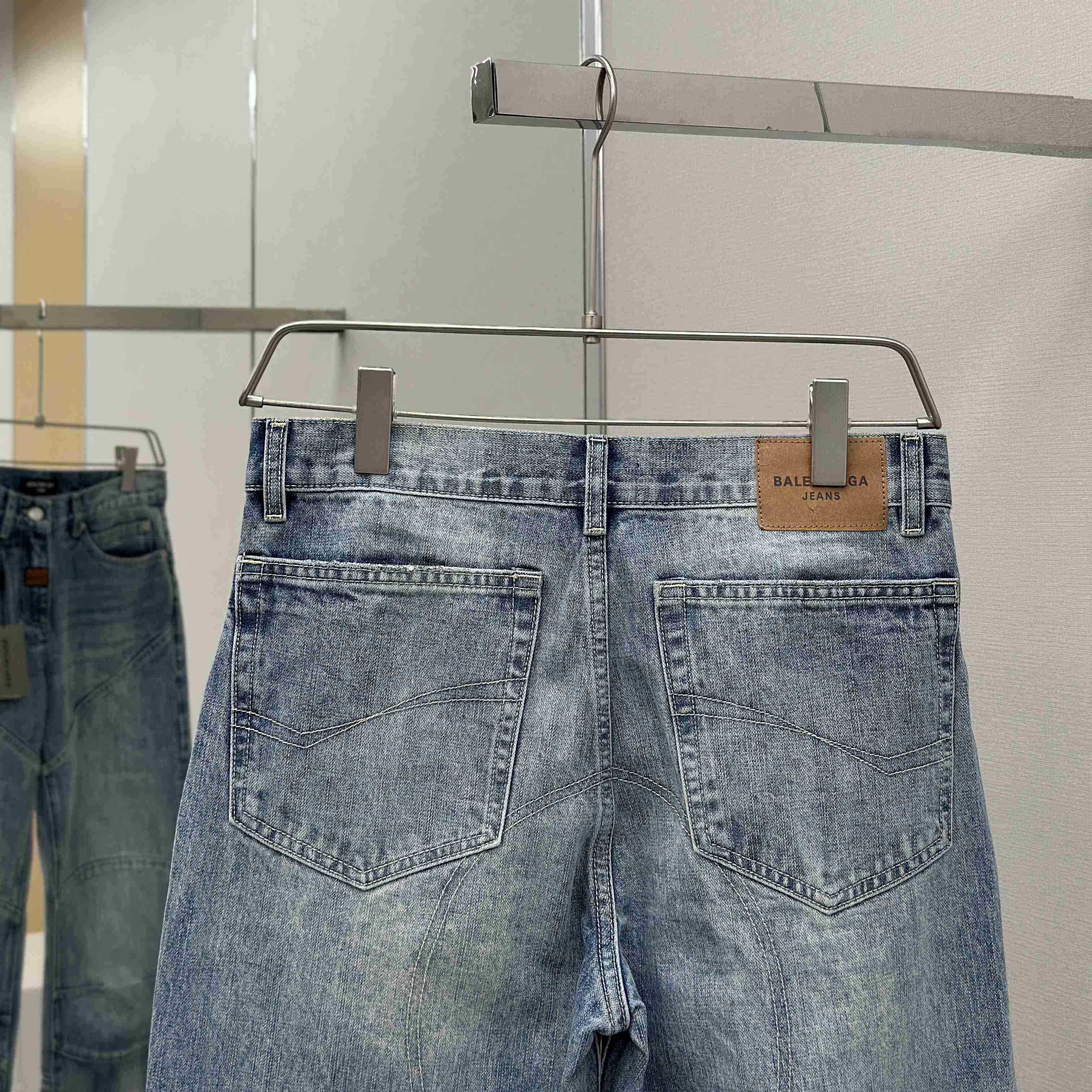 Balenciaga Fitted Low-waist Pants In Light Blue  - DopestKickz