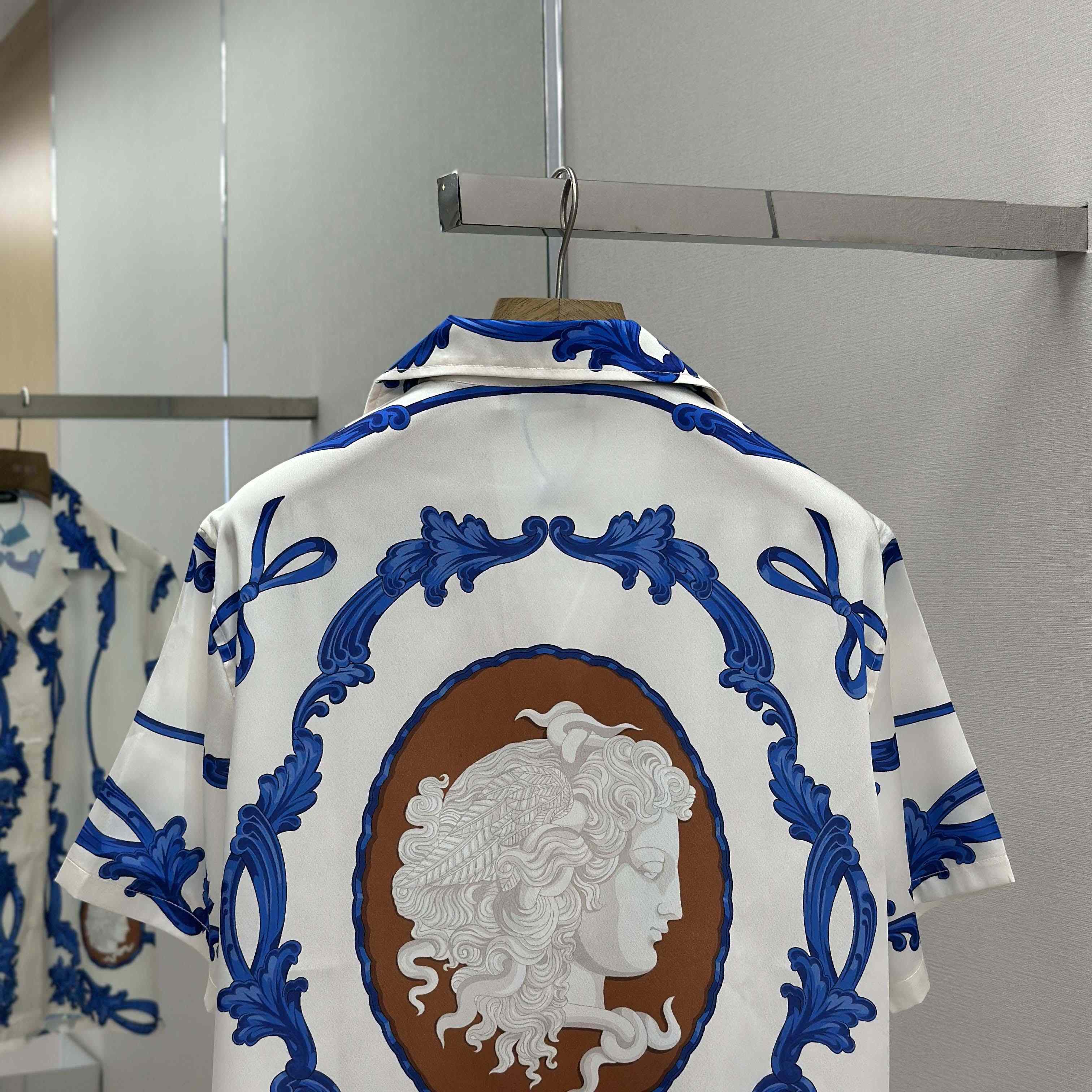 Versace Cameo Silk Shirt & Silk Shorts - DopestKickz