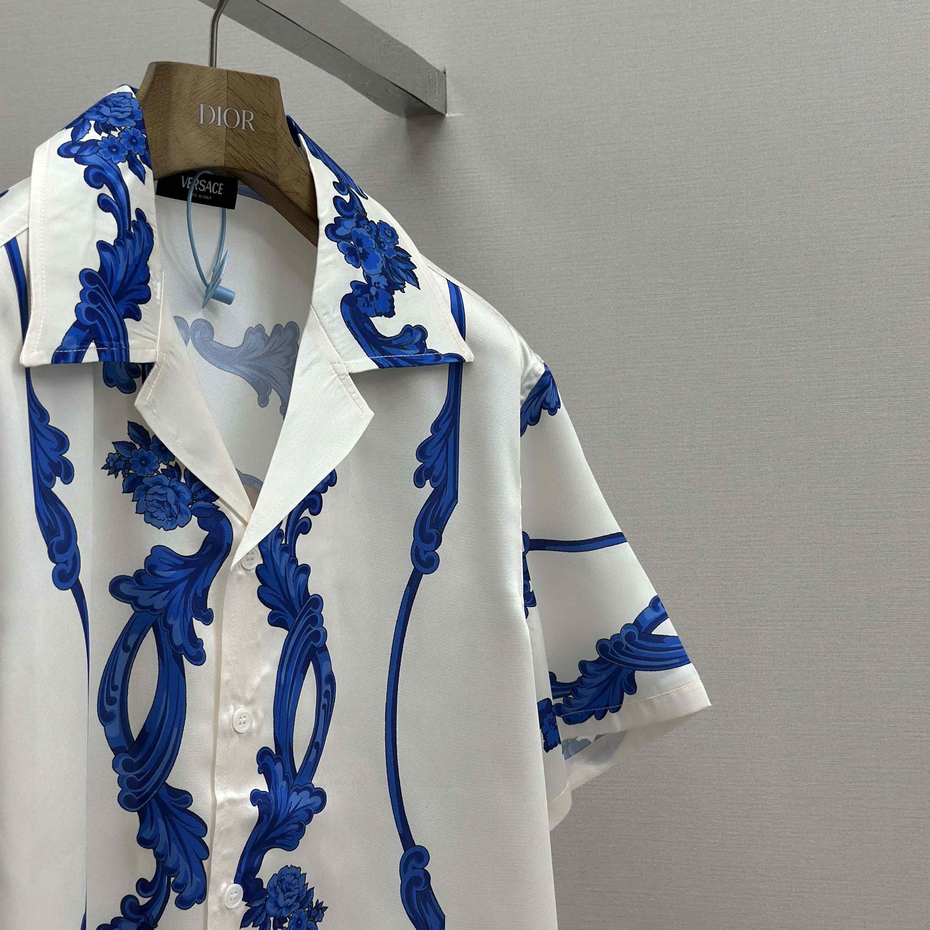 Versace Cameo Silk Shirt & Silk Shorts - DopestKickz