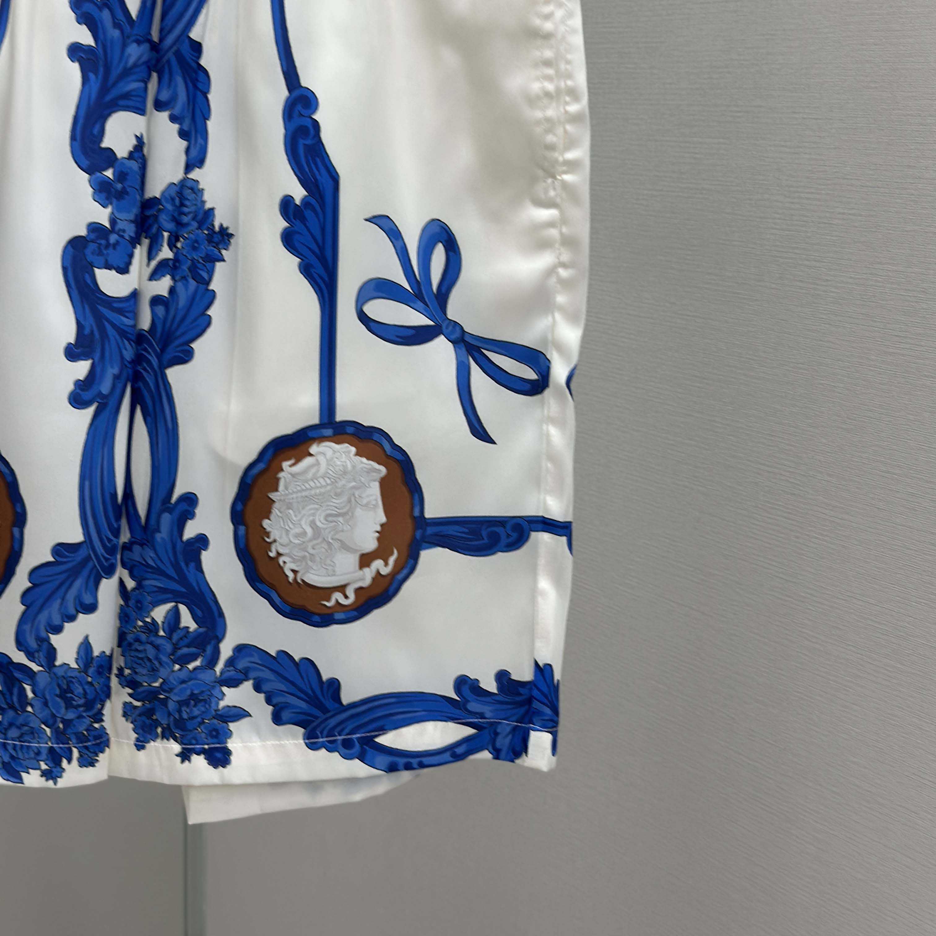 Versace Cameo Silk Shirt & Silk Shorts - DopestKickz