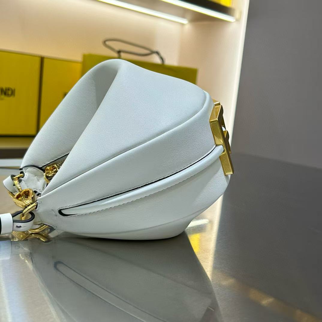 Fendi Fendigraphy White Leather Bag - DopestKickz