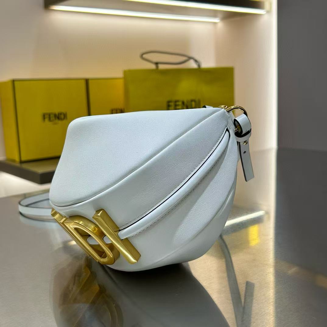Fendi Fendigraphy White Leather Bag - DopestKickz