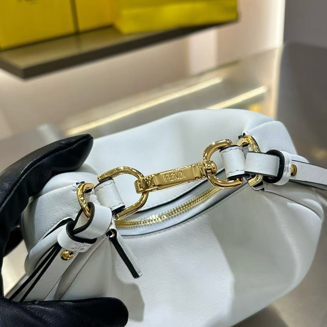 Fendi Fendigraphy White Leather Bag - DopestKickz