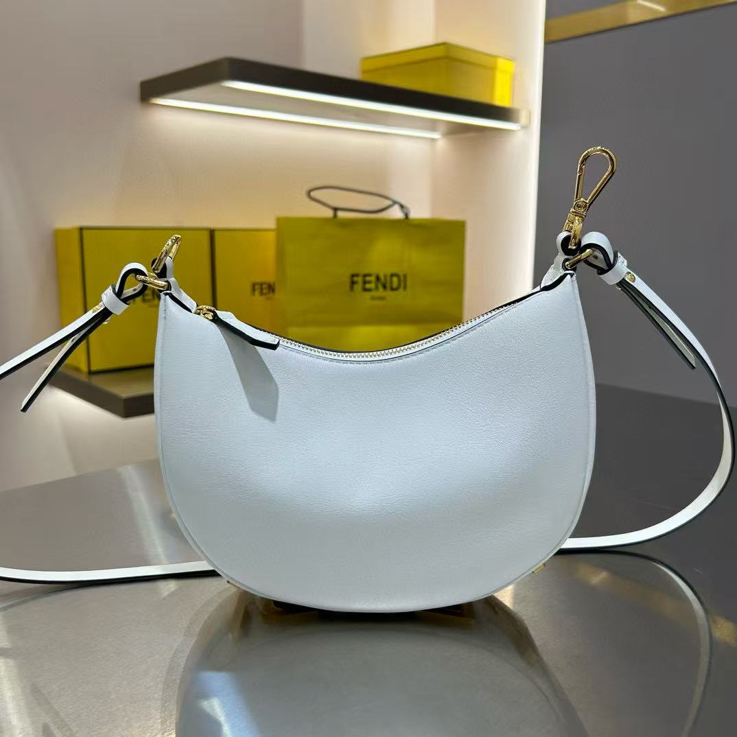 Fendi Fendigraphy White Leather Bag - DopestKickz