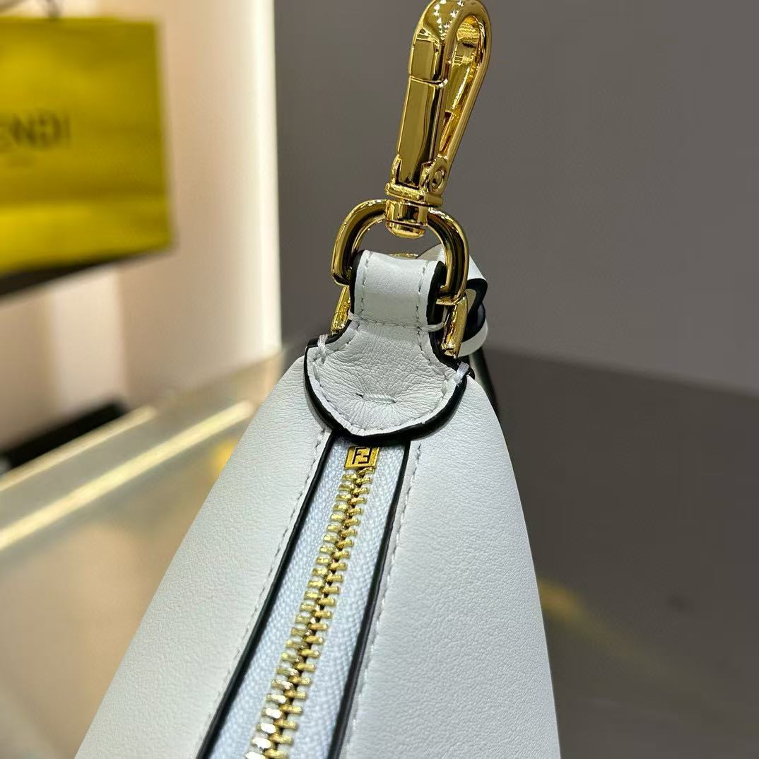 Fendi Fendigraphy White Leather Bag - DopestKickz