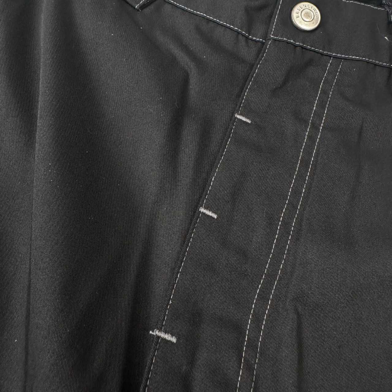 Balenciaga Utility Work Pants In Black Mixed Cotton Twill - DopestKickz