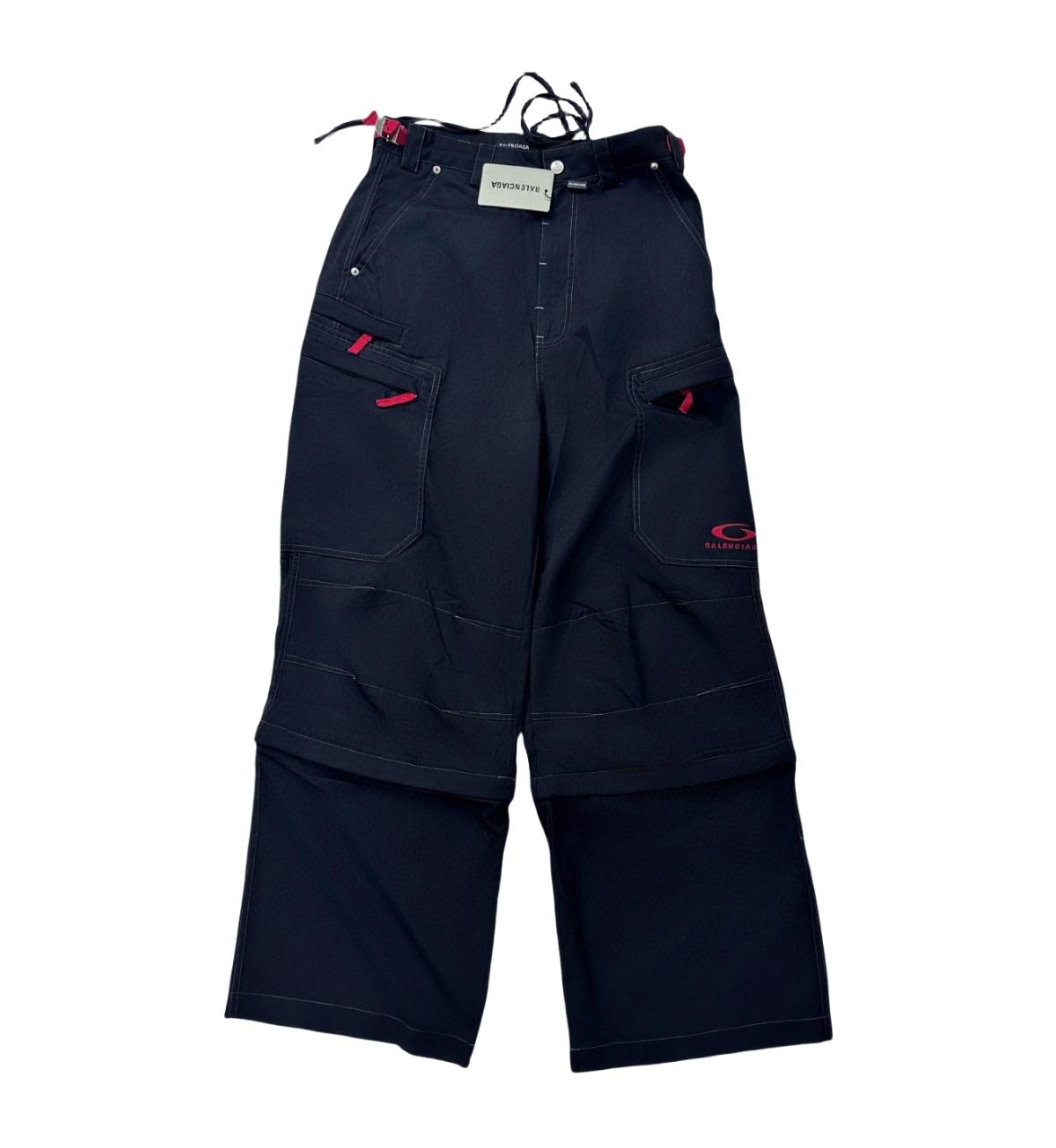 Balenciaga Utility Work Pants In Black Mixed Cotton Twill - DopestKickz