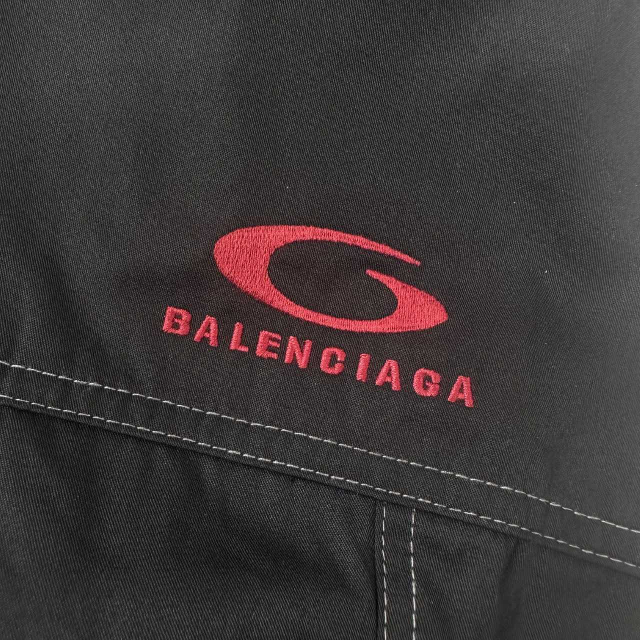 Balenciaga Utility Work Pants In Black Mixed Cotton Twill - DopestKickz