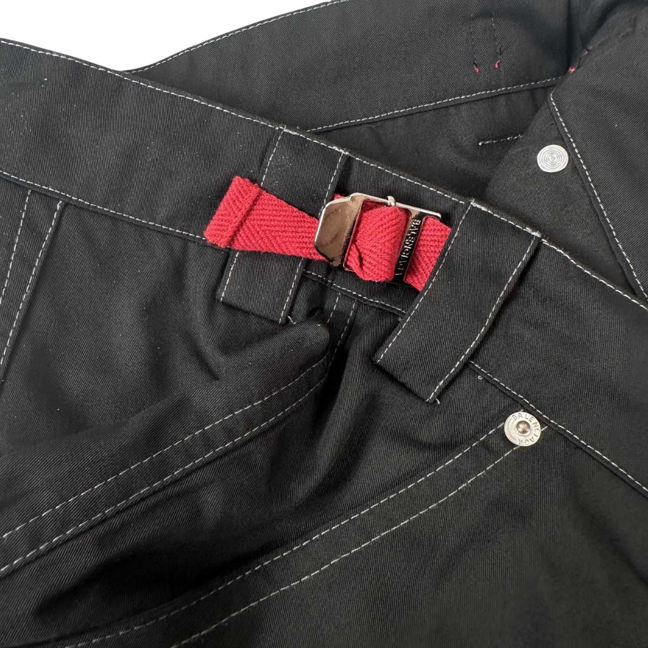 Balenciaga Utility Work Pants In Black Mixed Cotton Twill - DopestKickz