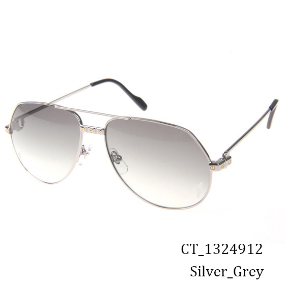 Cartier CT 1324912 Sunglasses In Silver Grey - DopestKickz