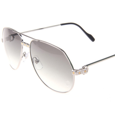 Cartier CT 1324912 Sunglasses In Silver Grey - DopestKickz