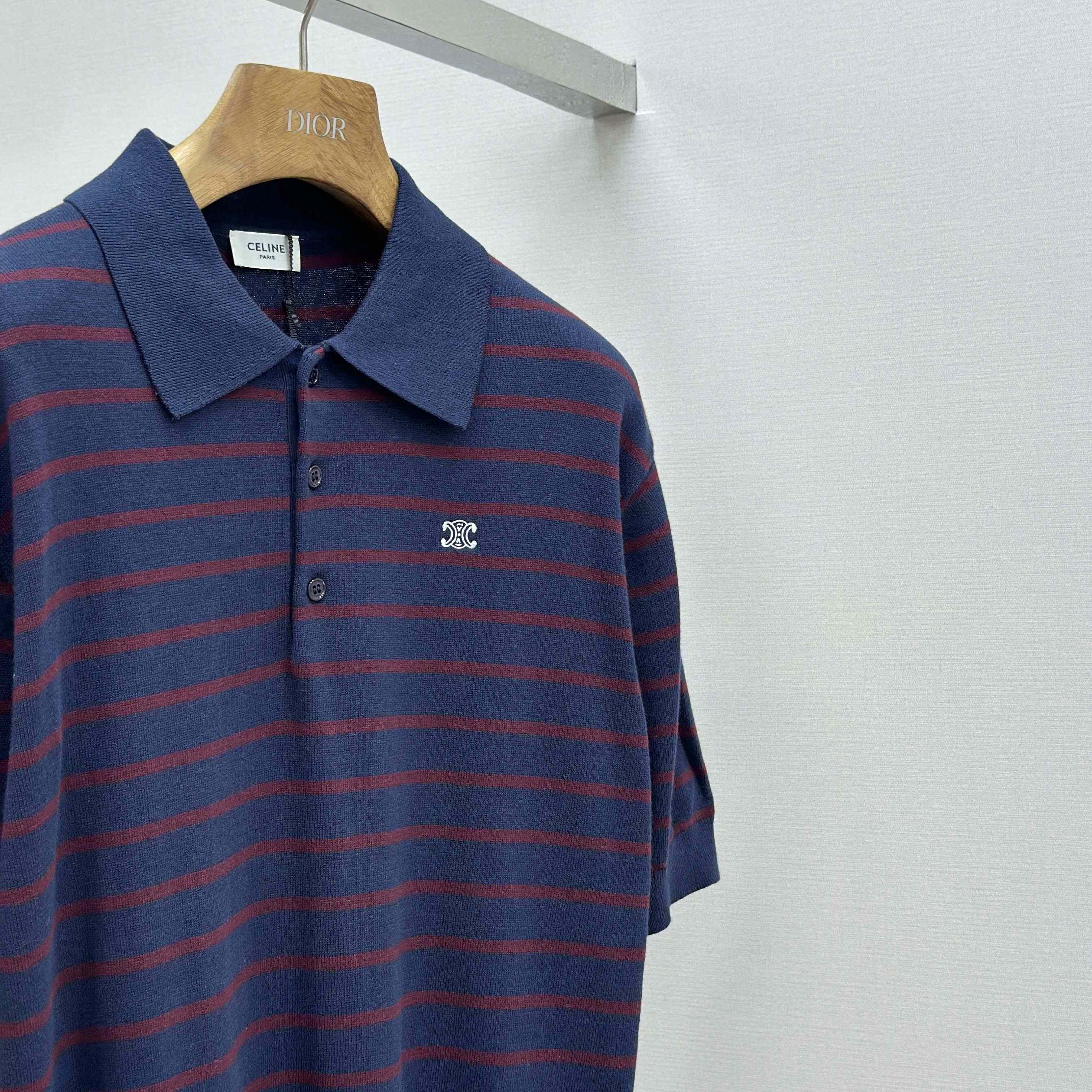 Celine Short-sleeved Polo Sweater In Fine Cotton - DopestKickz