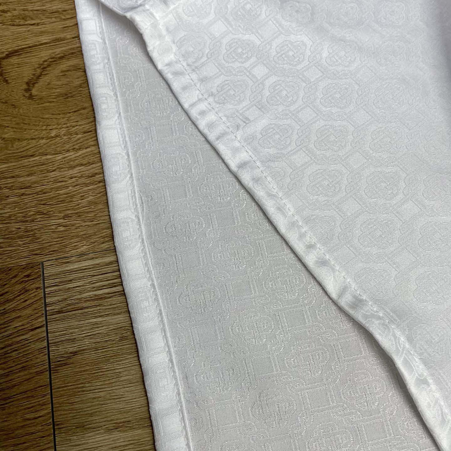 Casablanca Monogram Silk Twill Pajama Shirt In White   C1024 - DopestKickz