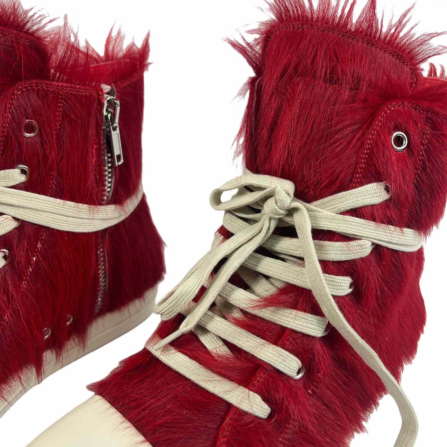 Rick Owens Pony Hair High-top Sneakers - DopestKickz