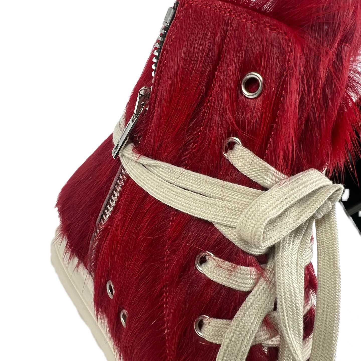 Rick Owens Pony Hair High-top Sneakers - DopestKickz