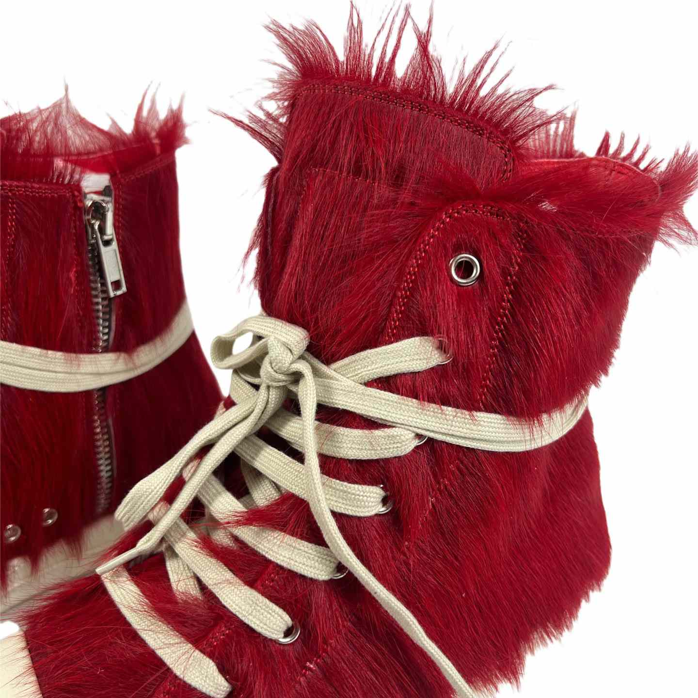 Rick Owens Pony Hair High-top Sneakers - DopestKickz