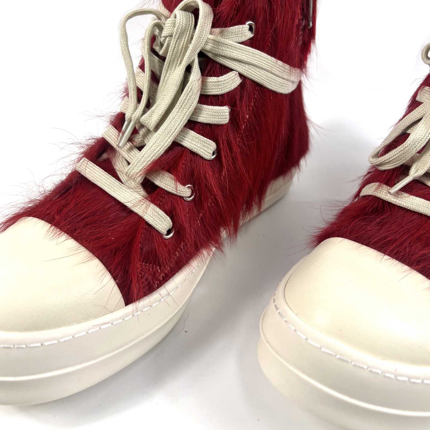 Rick Owens Pony Hair High-top Sneakers - DopestKickz