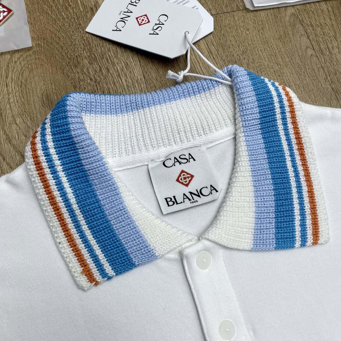 Casablanca Organic-cotton Polo Shirt   c1050 - DopestKickz