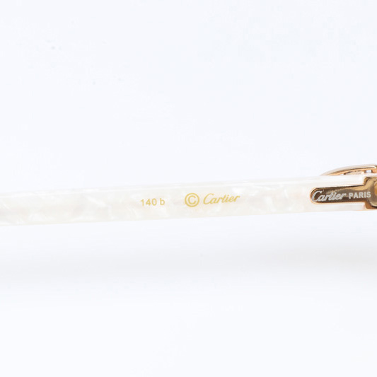 Cartier CT 3524012 Big Diamond Eyeglasses In Gold White - DopestKickz